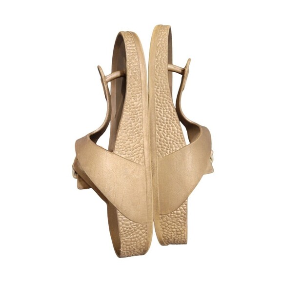 Outwoods Metallic Gold/Bronze Flip Flop Style Sandals Size 6 - Picture 2 of 7